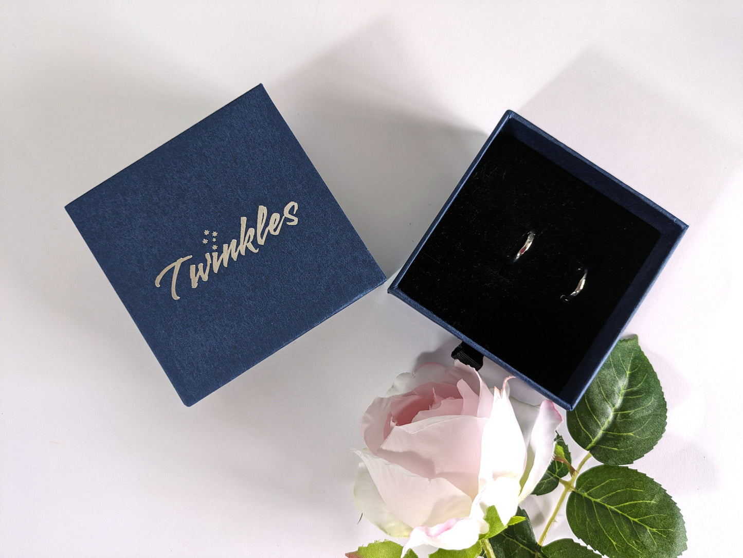 Twisted silver earrings