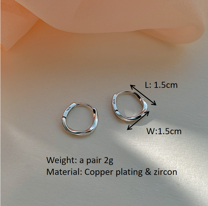 Twisted silver earrings