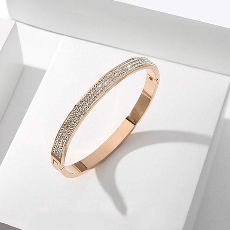 Diamond Encrusted Rose Gold Bracelet