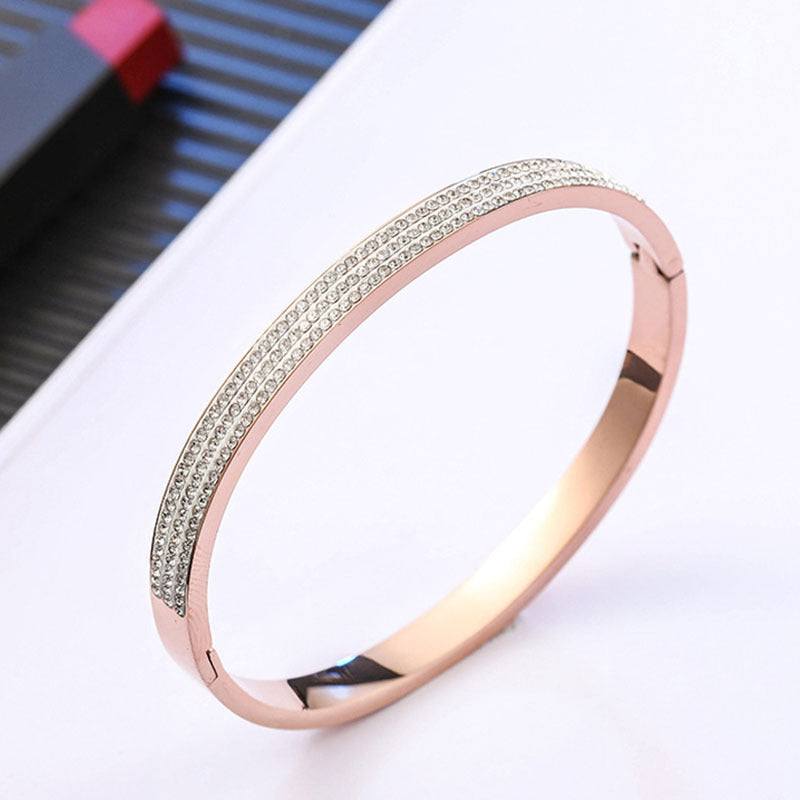 Diamond Encrusted Rose Gold Bracelet