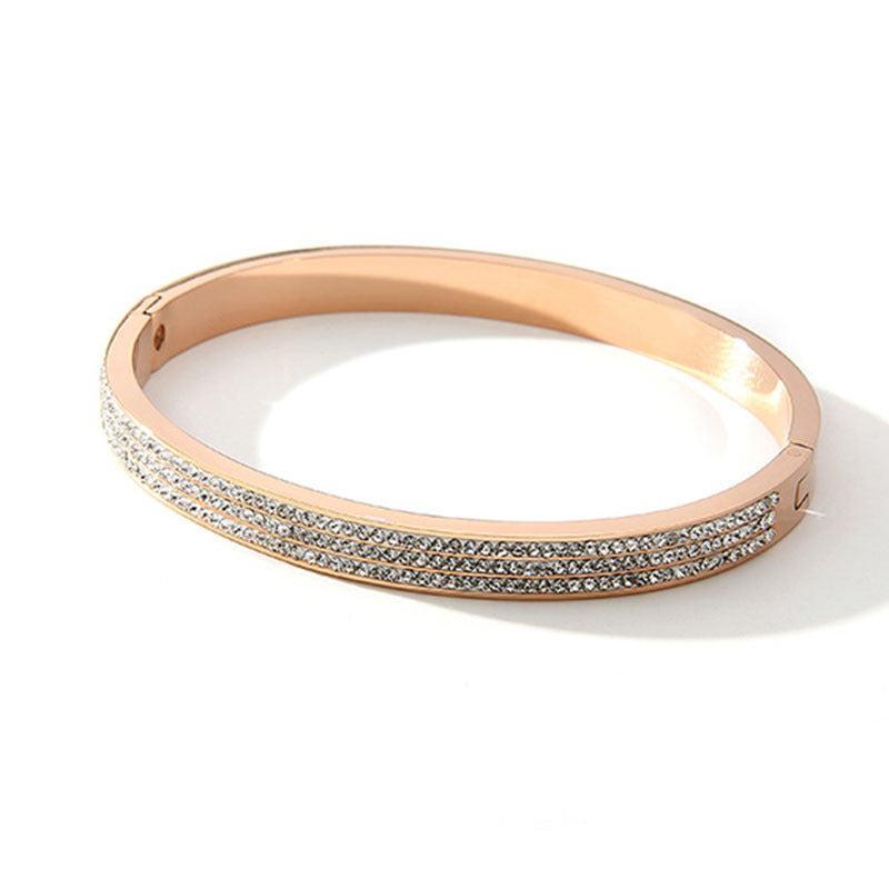 Diamond Encrusted Rose Gold Bracelet