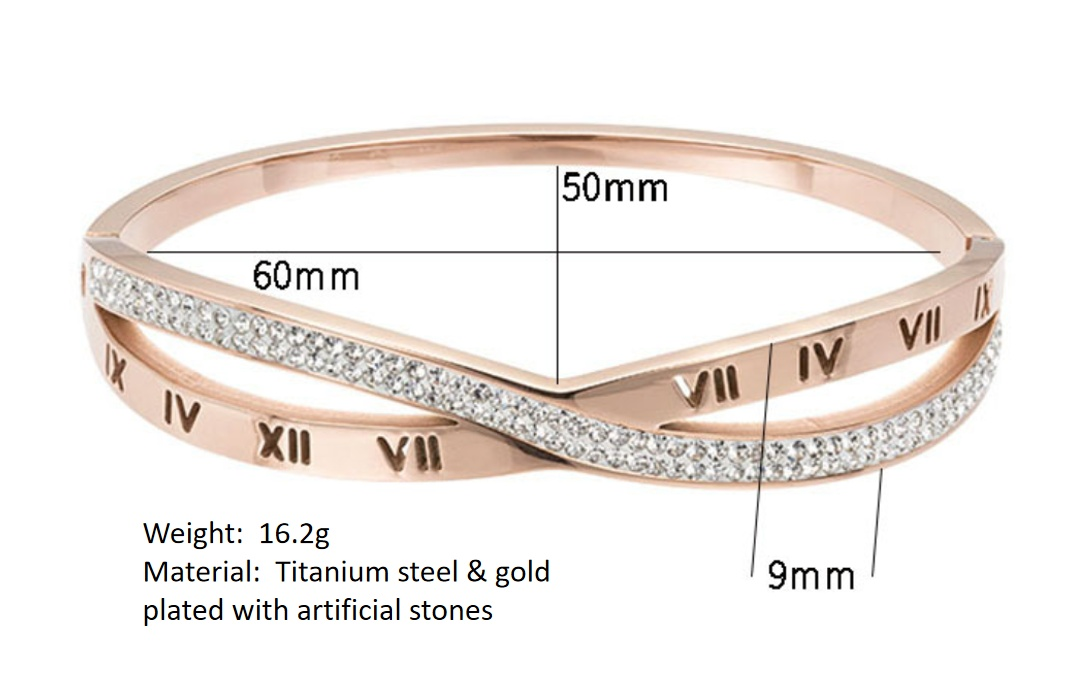 Cross Roman Diamond Bracelet