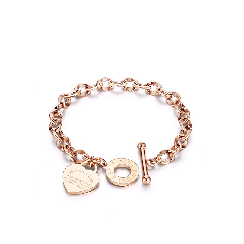 Simple letter love OT buckle bracelet