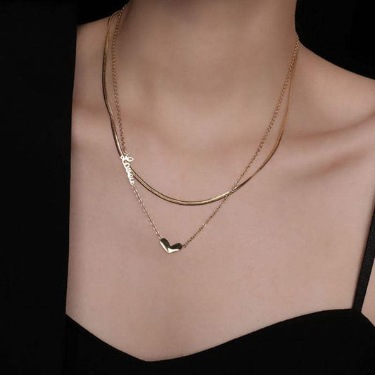 Love double layer necklace