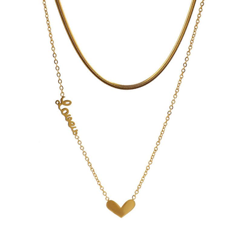 Love double layer necklace