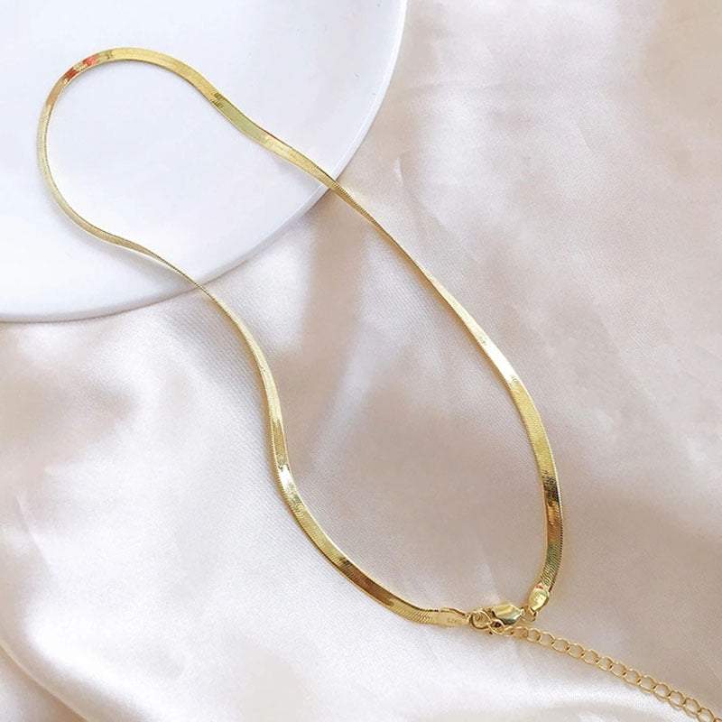 Golden Snake Bone Necklace