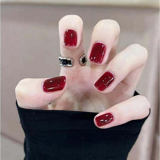 Red Wine Press On Nails