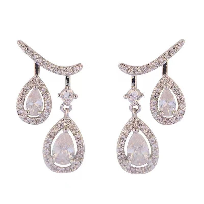 Double Drop Shaped Earrings