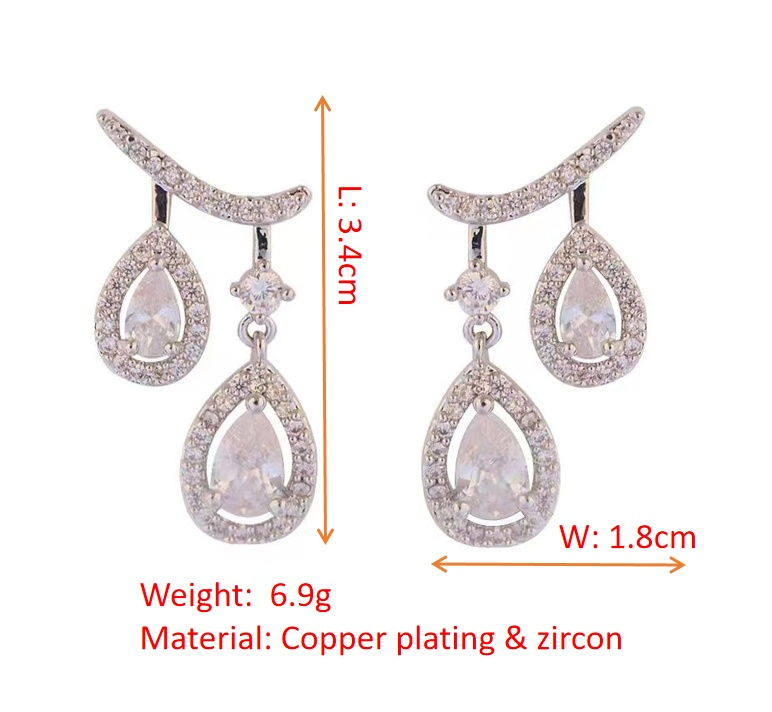 Double Drop Shaped Earrings