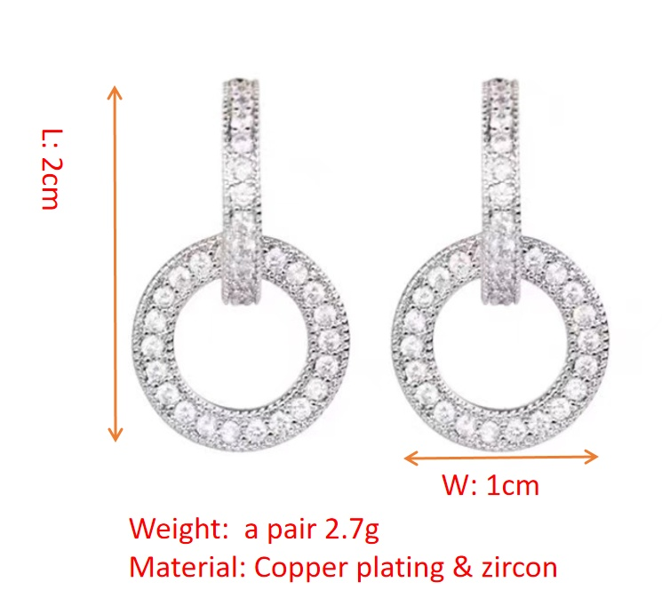 Double Hoop Diamond Stud Earrings