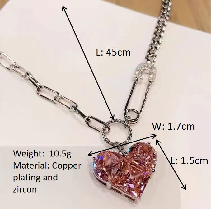 Paperclip Heart Pendant Necklace