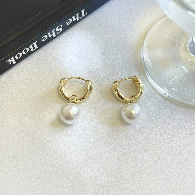 Personalized commuter fashion pearl  earrings