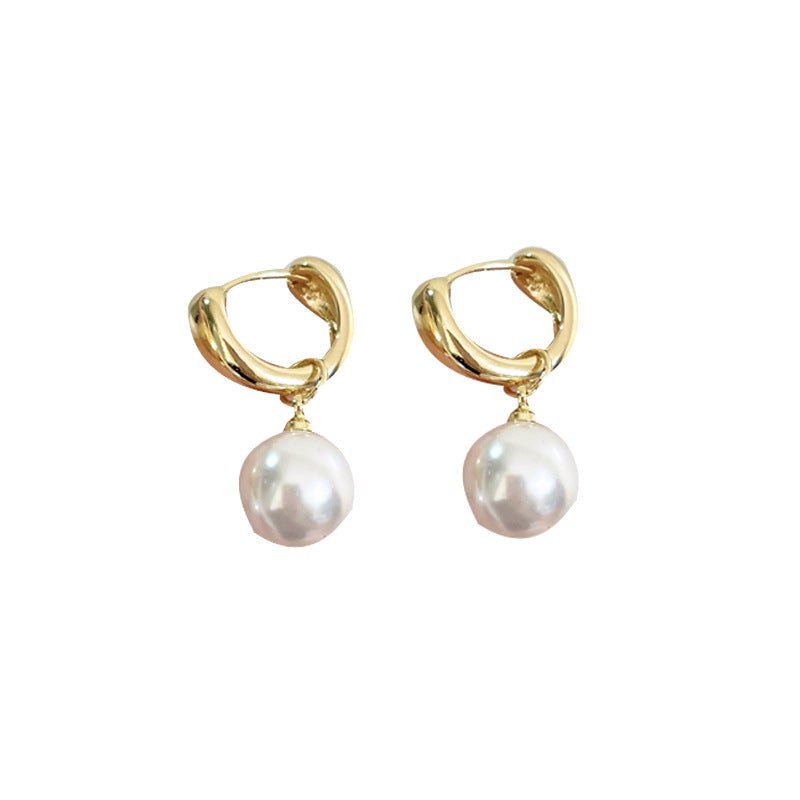 Personalized commuter fashion pearl  earrings