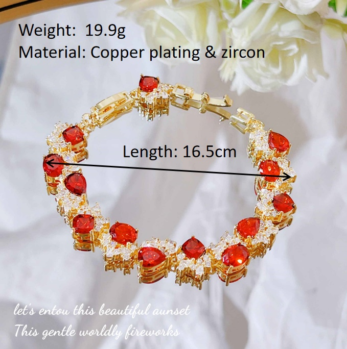 Adjustable Red Diamond Bracelet