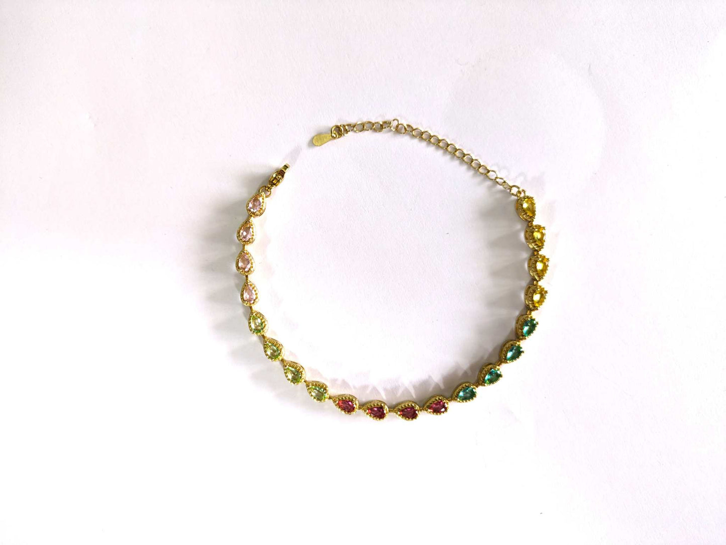 Rainbow Candy Colour Tourmaline Bracelet