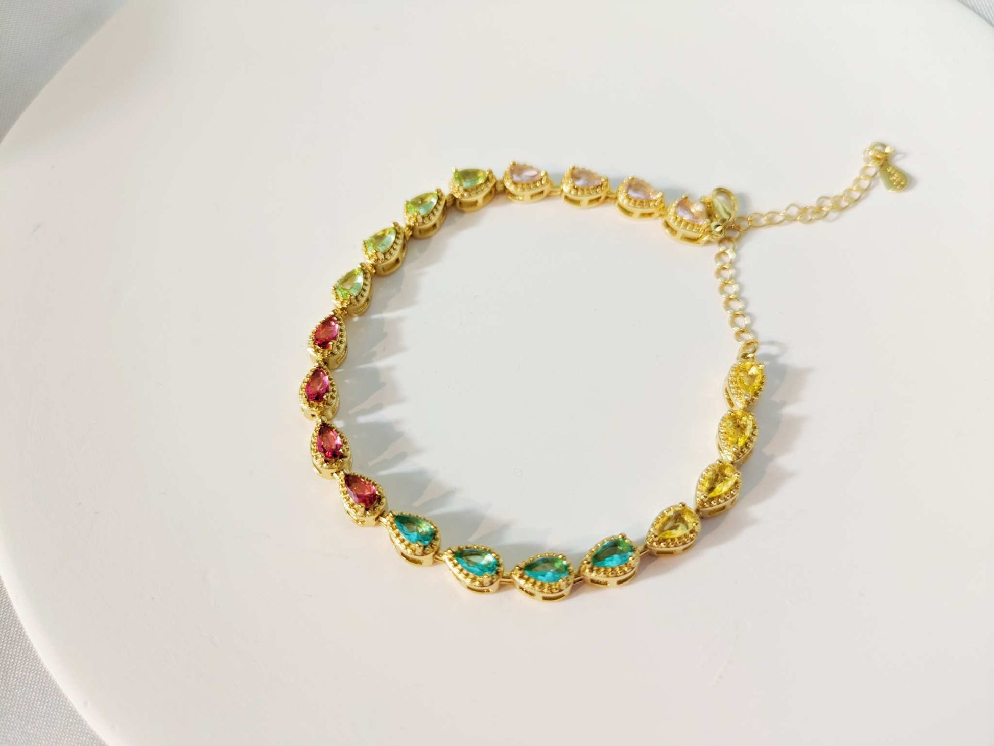 Rainbow Candy Colour Tourmaline Bracelet