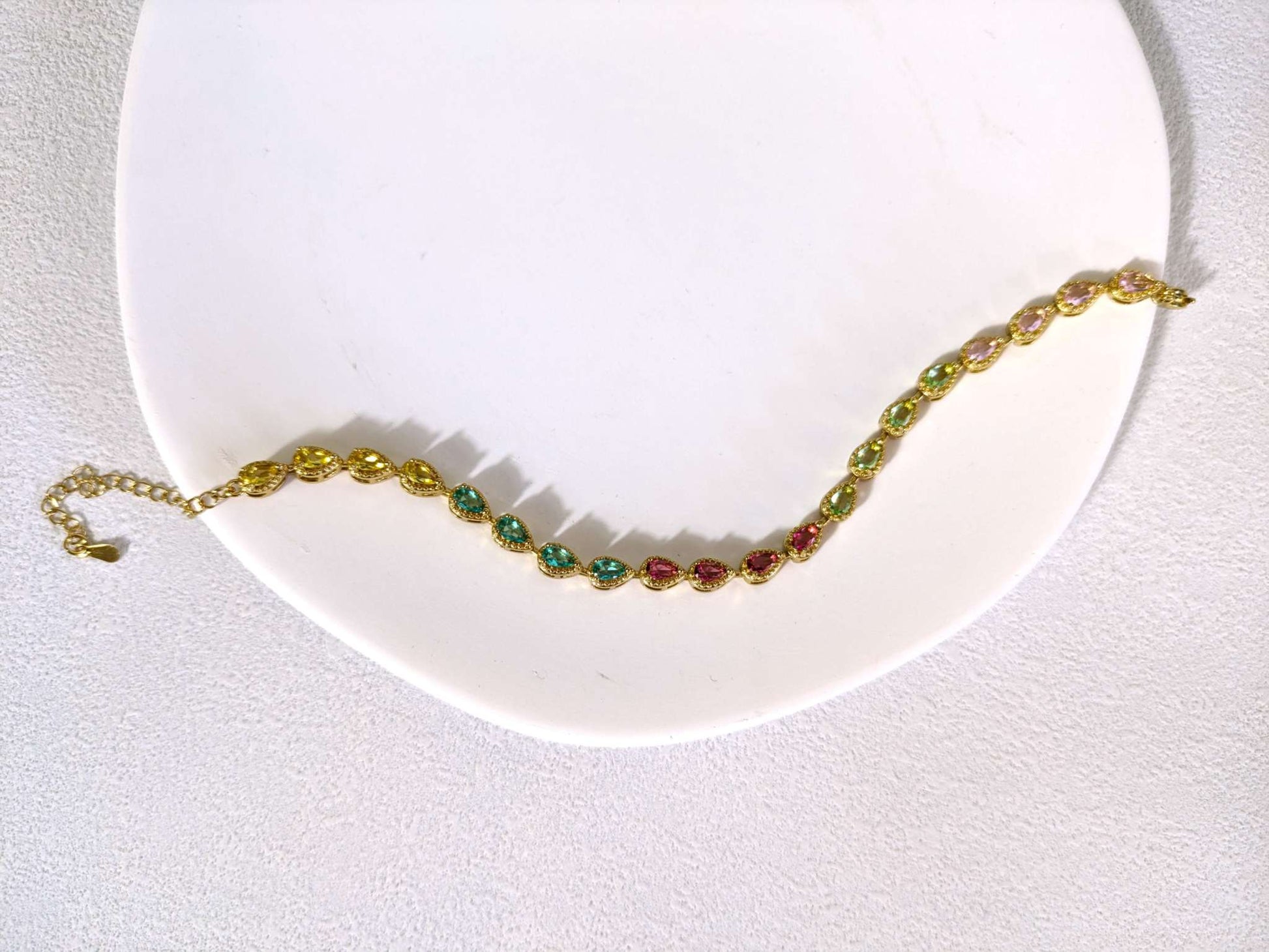 Rainbow Candy Colour Tourmaline Bracelet