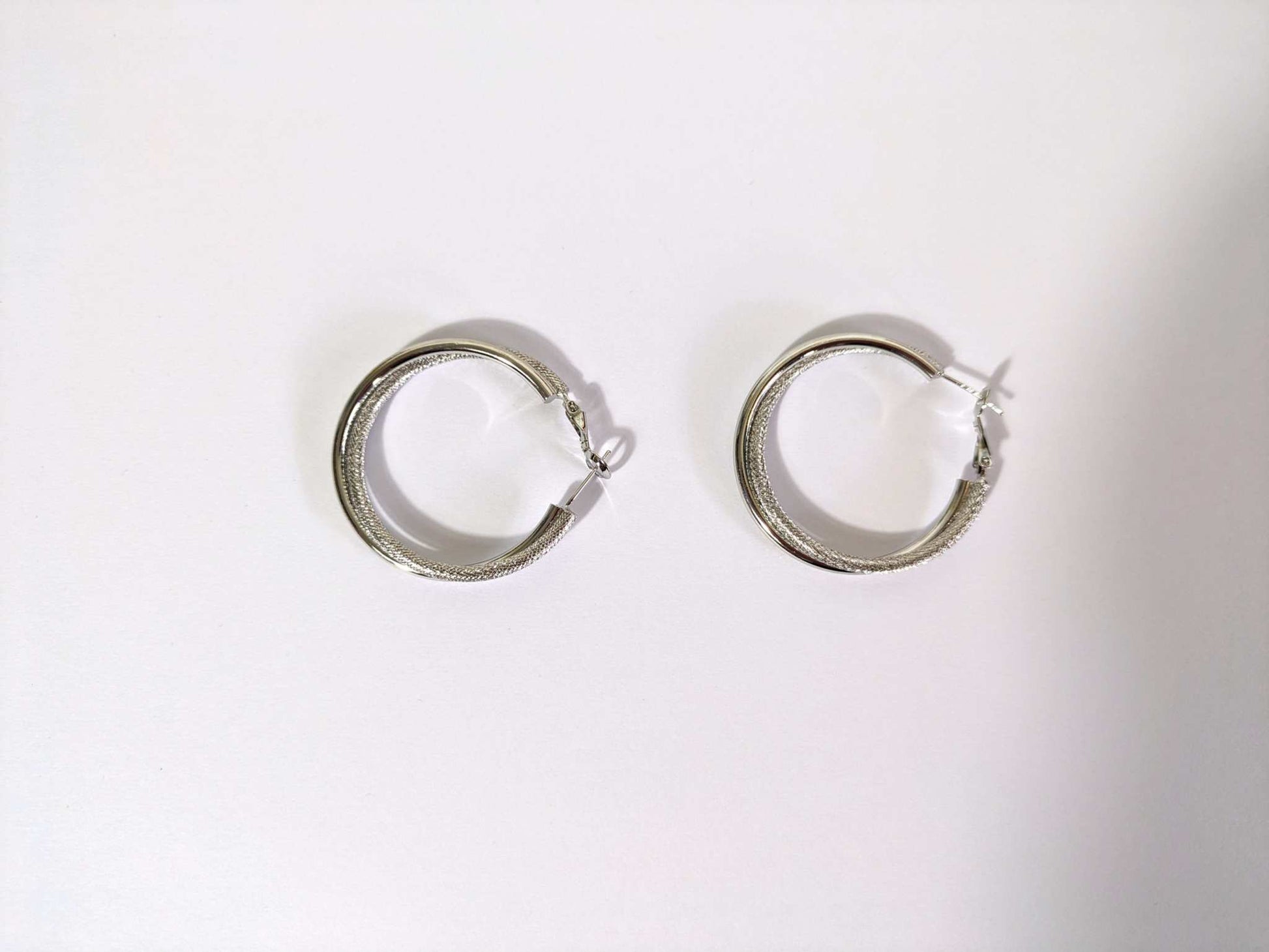 French Retro Exaggerated Silver Earrings