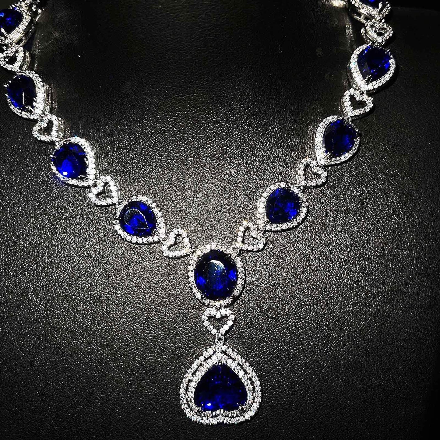 Luxurious Heart of the Ocean Blue Diamond  Necklace