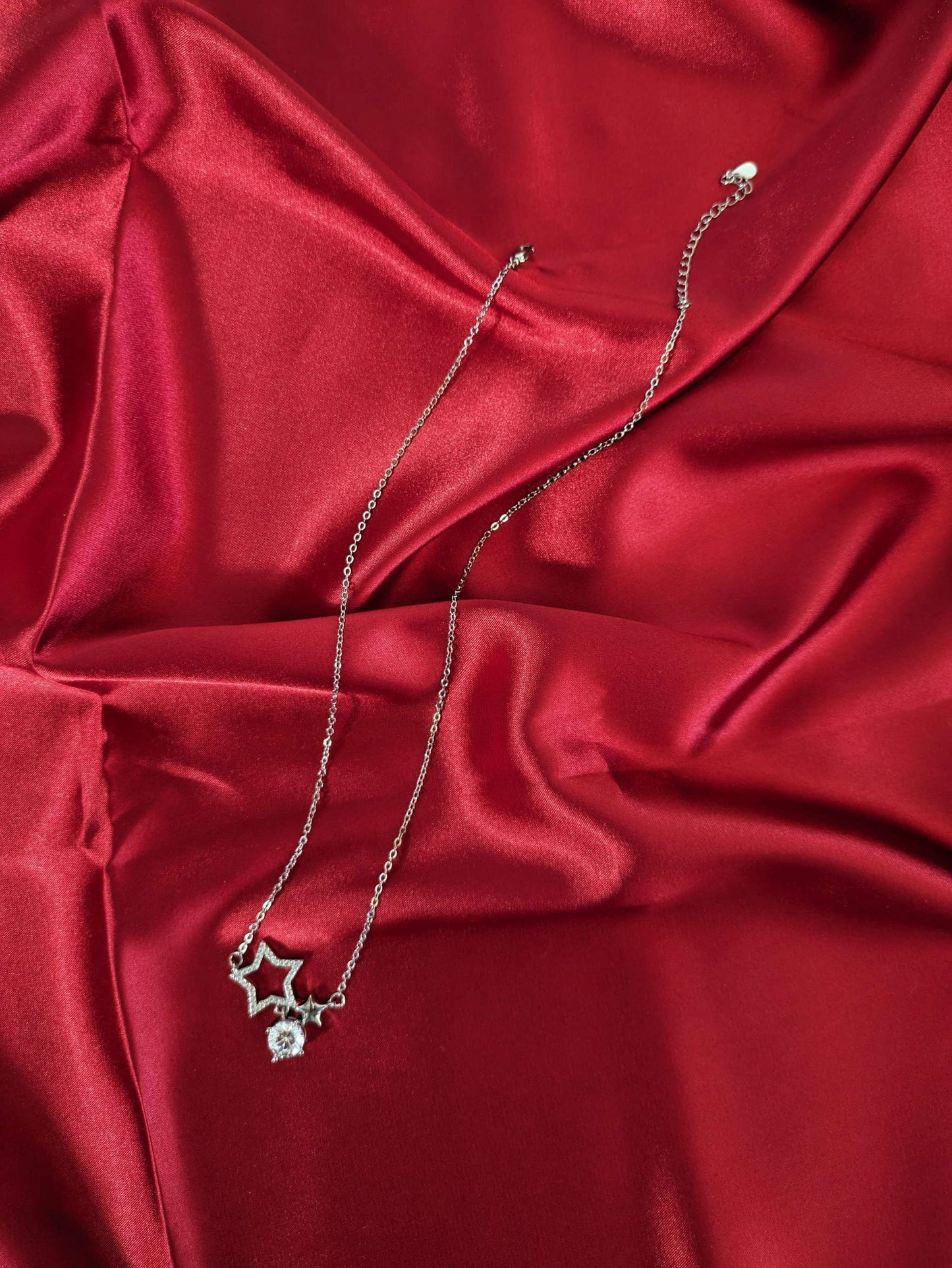 Moissanite star pendant necklace