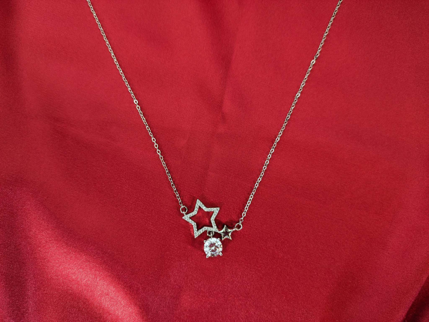 Moissanite star pendant necklace