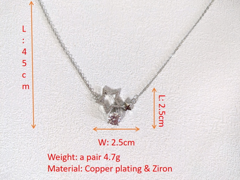 Moissanite star pendant necklace