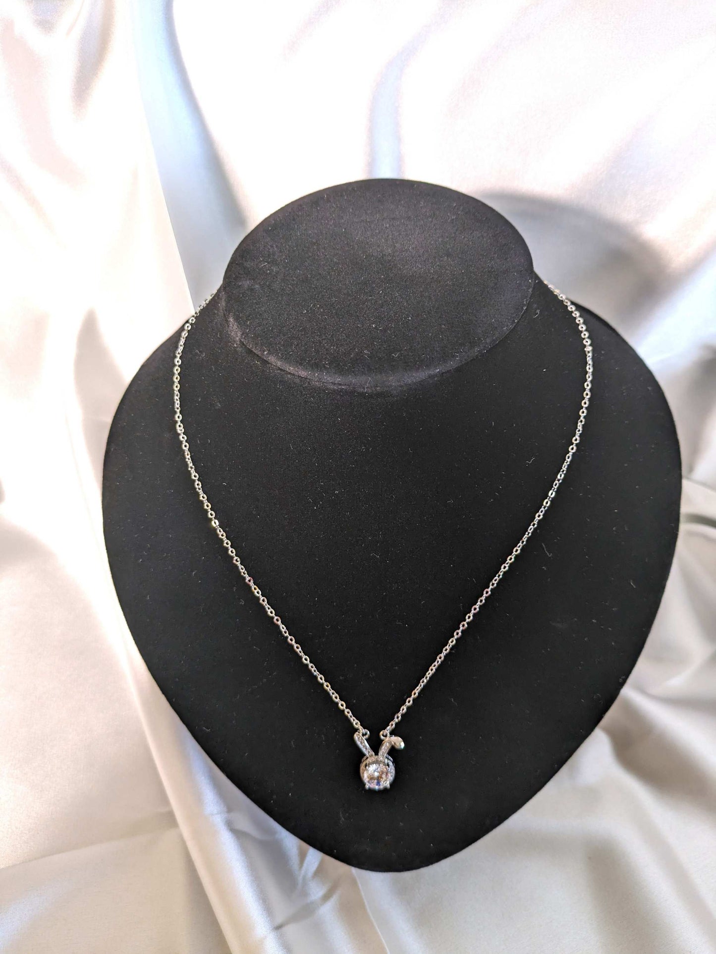 Moissanite Rabbit Pendant Necklace