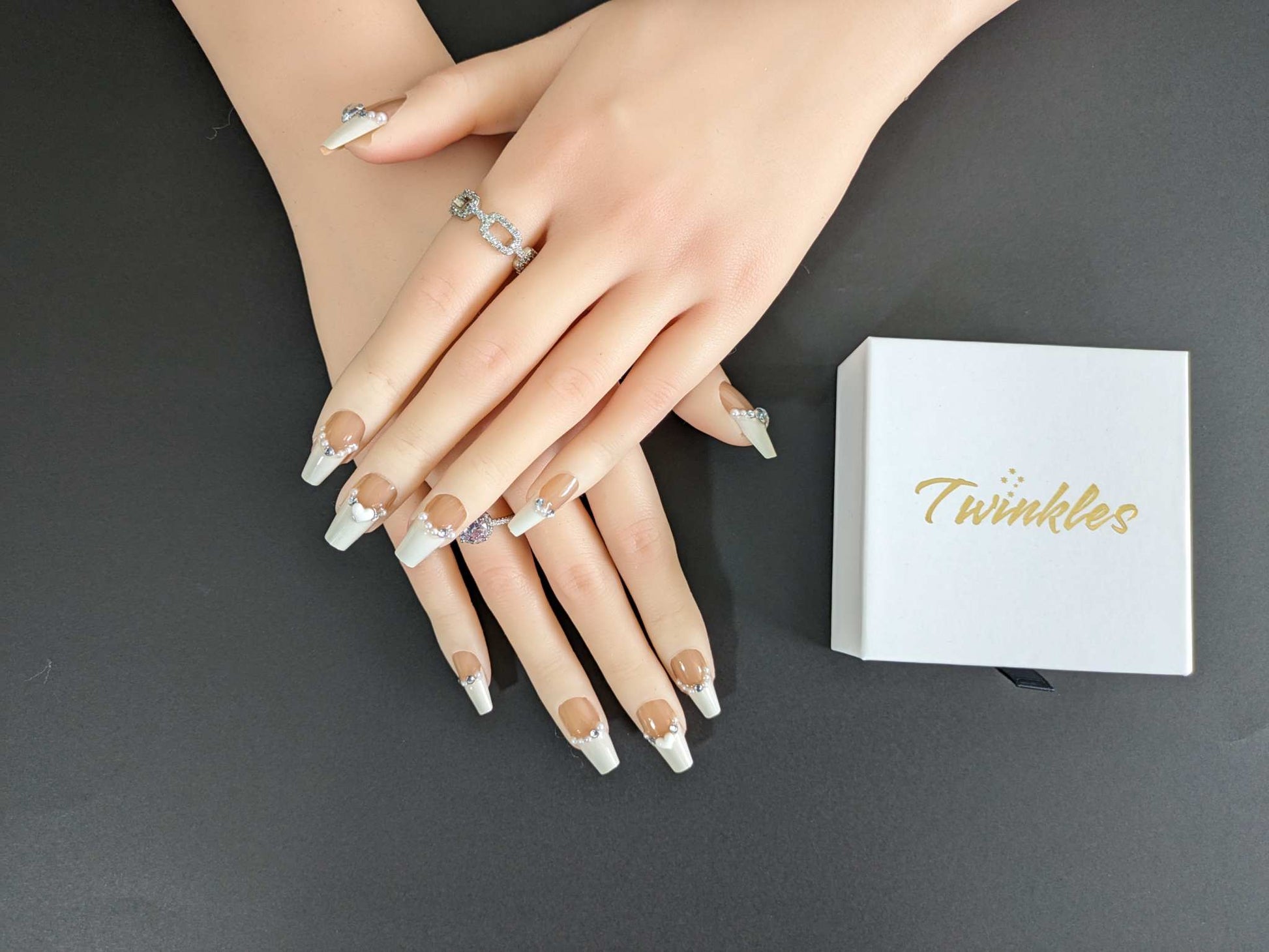 Milky Pearl Press On Nails