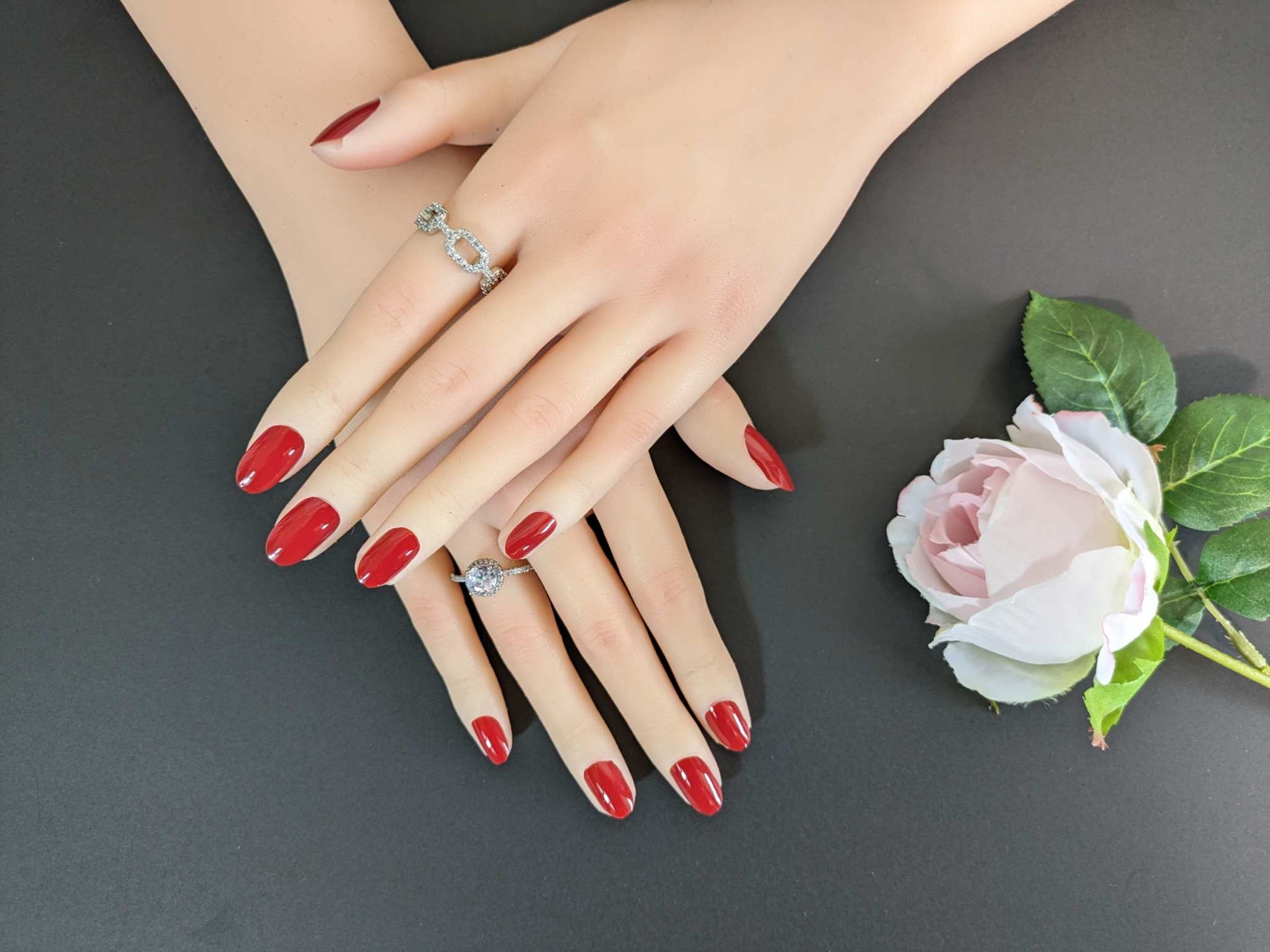 Festive Red Press On Nails