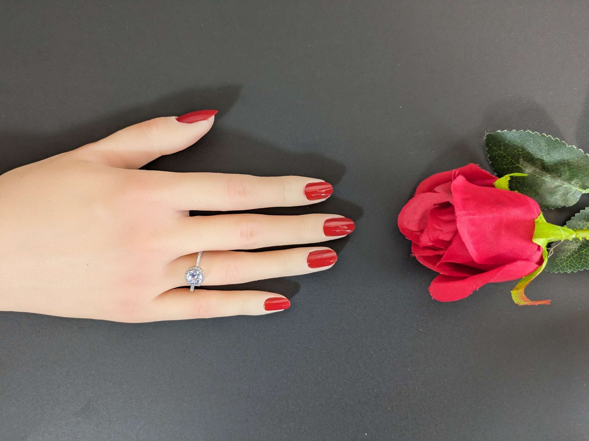 Festive Red Press On Nails