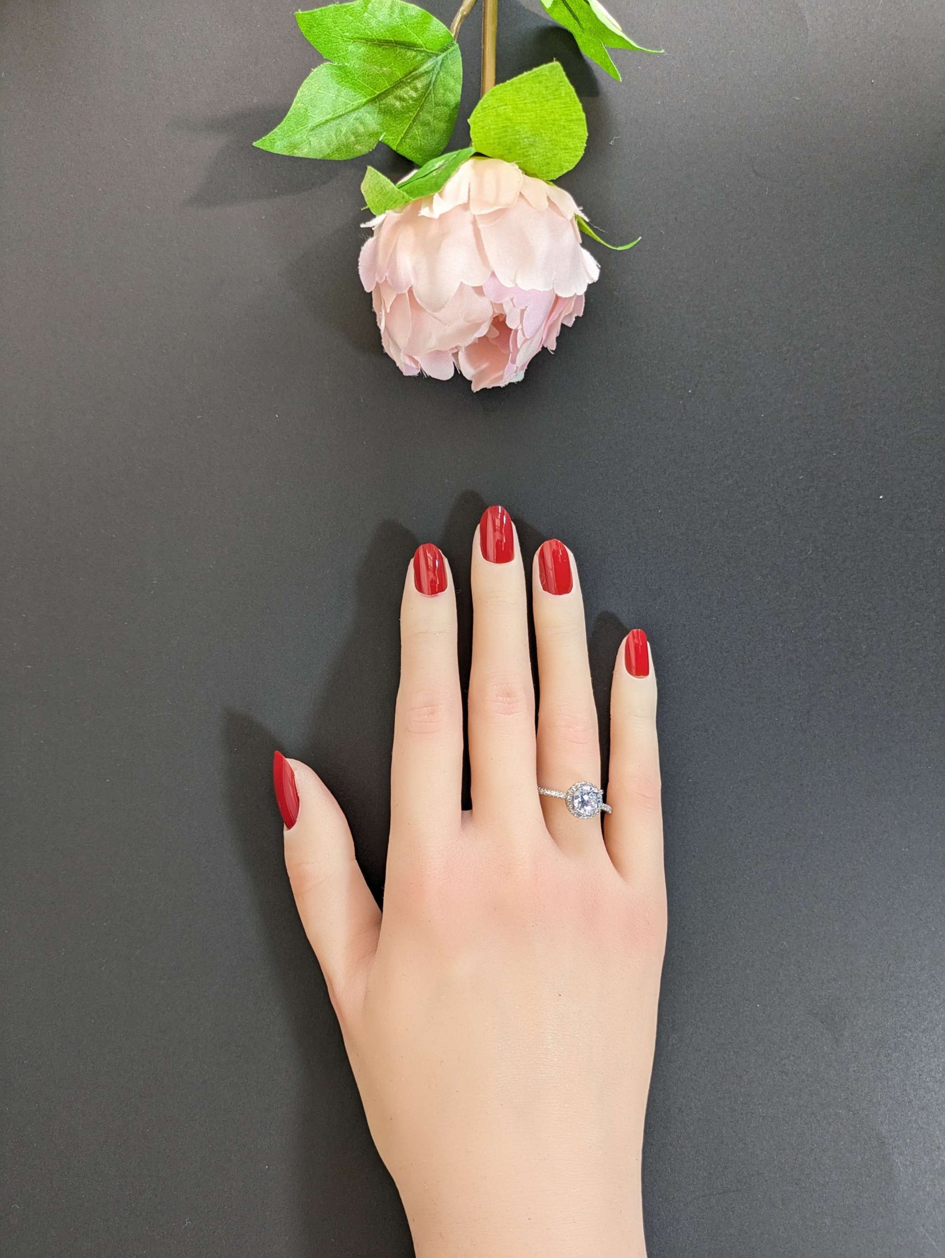 Festive Red Press On Nails