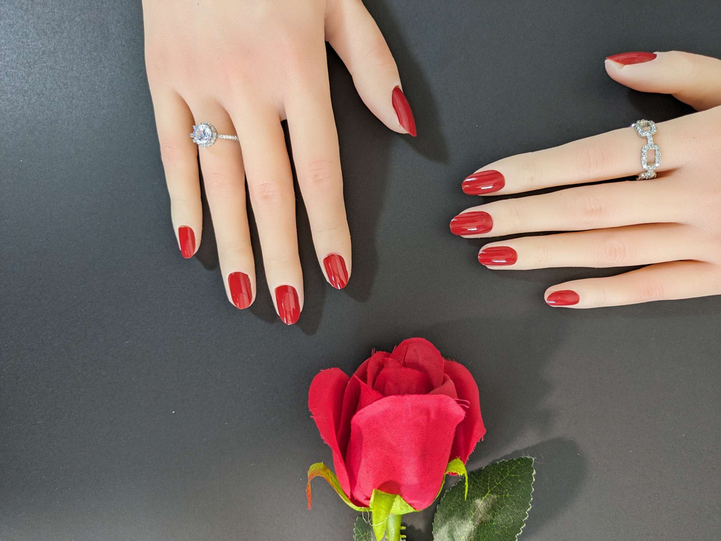 Festive Red Press On Nails