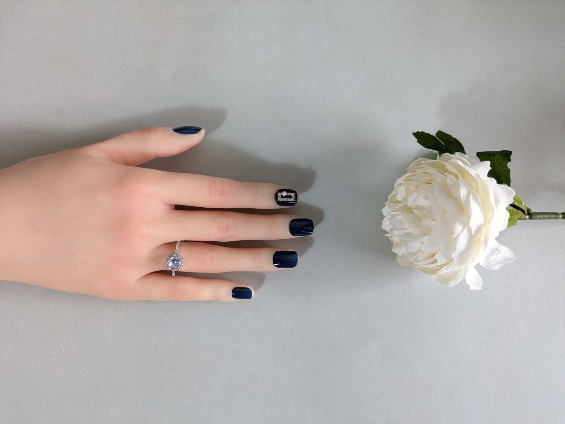 Blue Coral Press On Nails