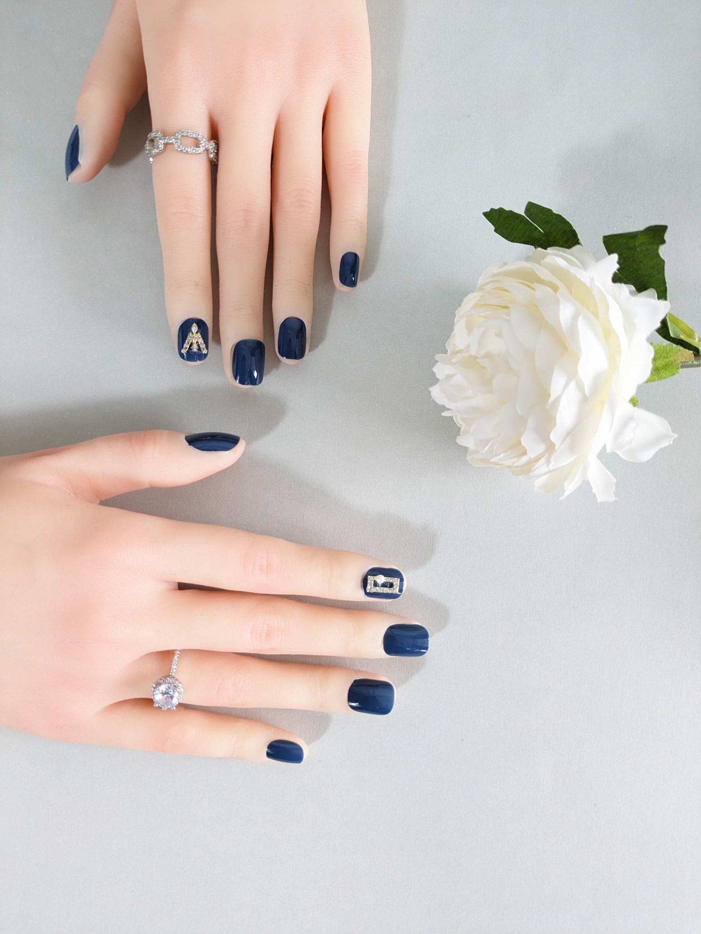 Blue Coral Press On Nails