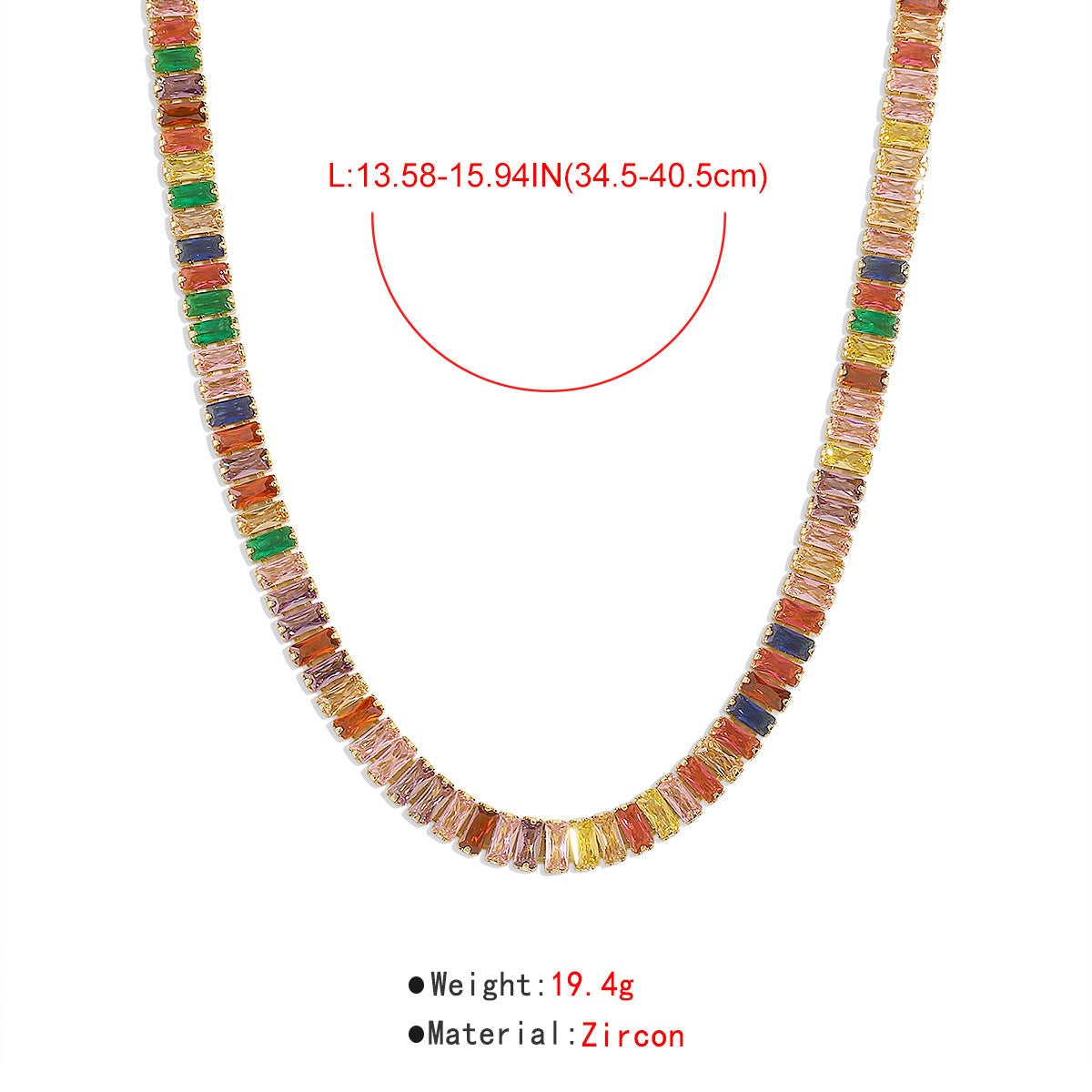 Long Square Fashion Necklace