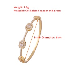 Geometric Diamond Gold Bracelet