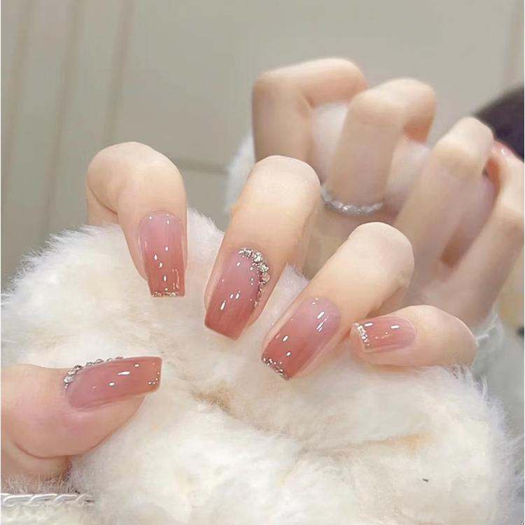 Summer Peach Press On Nails